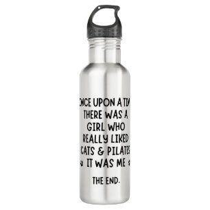 A girl who really liked cats & pilates 710 ml water bottle