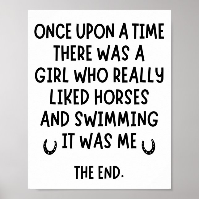 A girl who really liked Swimming and Horses. Poster (Front)