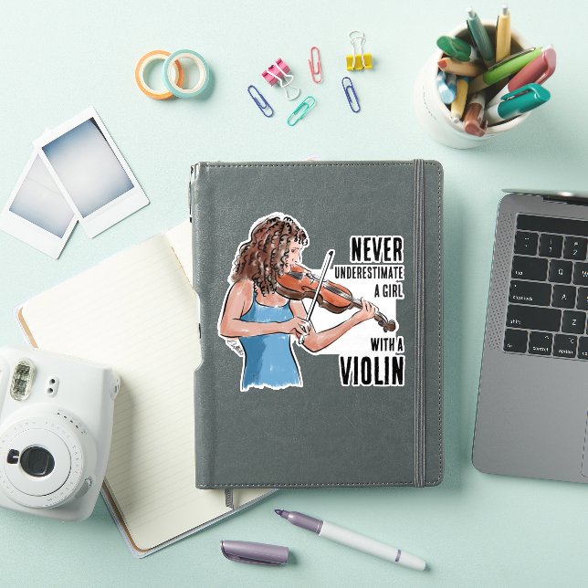 A Girl with a Violin Sticker (iPad Cover)