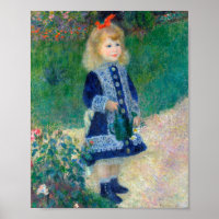 A Girl with a Watering Can by Pierre-Auguste Renoi