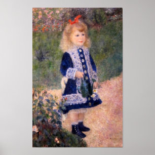 A Girl With A Watering Can by Pierre Renoir Poster
