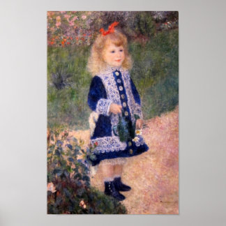 A Girl With A Watering Can by Pierre Renoir Poster