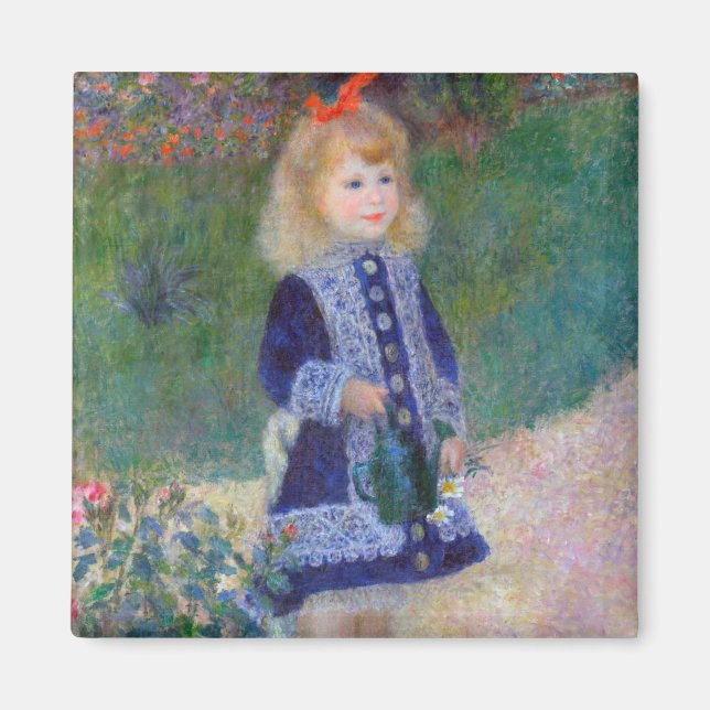 A Girl with a Watering Can, Renoir Magnet (Front)