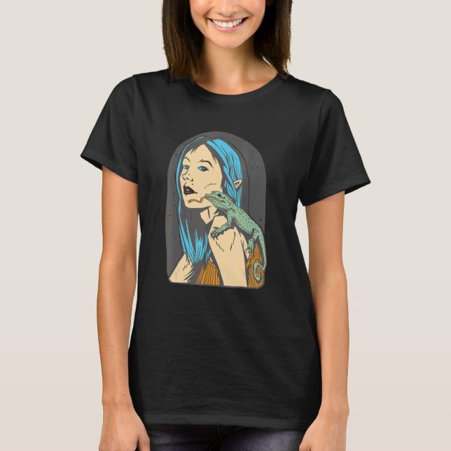 A Girl With Bearded Dragons T-Shirt (Front)
