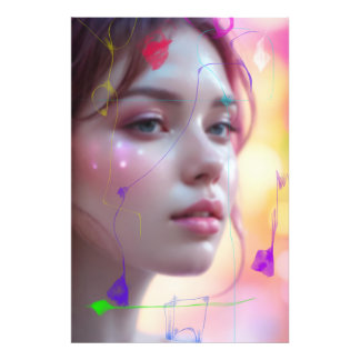 A Girl with Minimalist Retouch Photo Print