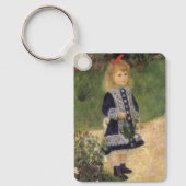 A Girl with Watering Can by Pierre Renoir Key Ring (Front)