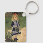 A Girl with Watering Can by Pierre Renoir Key Ring (Back)