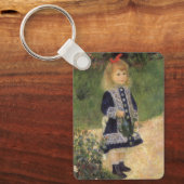 A Girl with Watering Can by Pierre Renoir Key Ring (Front)