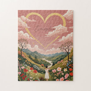 A Girl's Heartfelt Gaze Personalised   Jigsaw Puzzle
