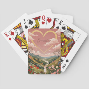 A Girl's Heartfelt Gaze Personalised   Playing Cards