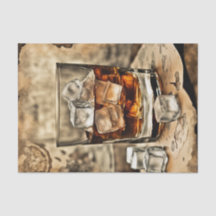 A Glass of Bourbon Whiskey Decoupage Paper