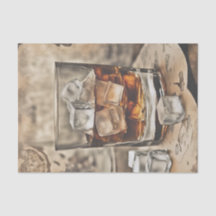 A Glass of Bourbon Whiskey Decoupage Paper