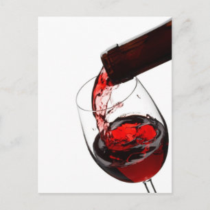 A Glass of Red Wine Postcard