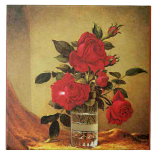 A Glass of Roses, fine art, Ceramic Tile