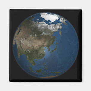 A global view over Asia with Arctic sea ice Magnet