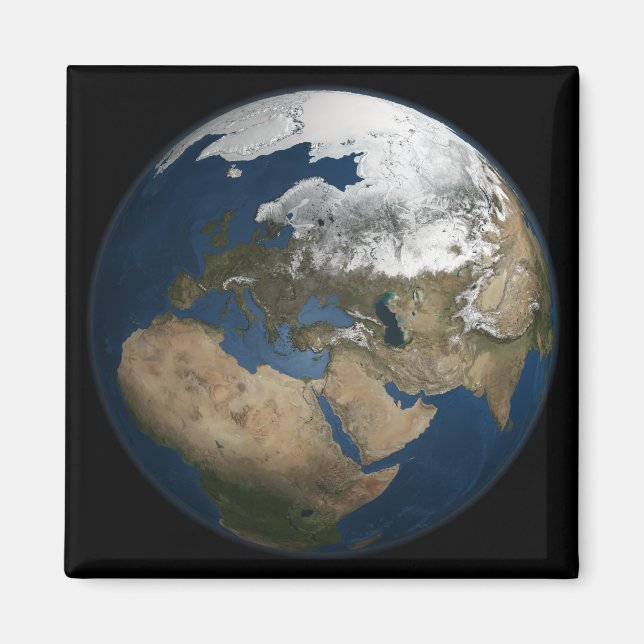 A global view over Europe and Scandinavia Magnet (Front)