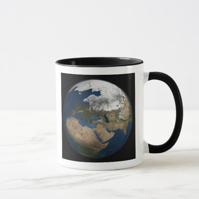 A global view over Europe and Scandinavia Mug (Right)