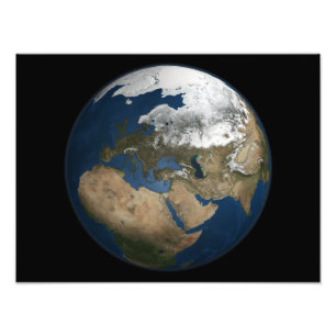 A global view over Europe and Scandinavia Photo Print