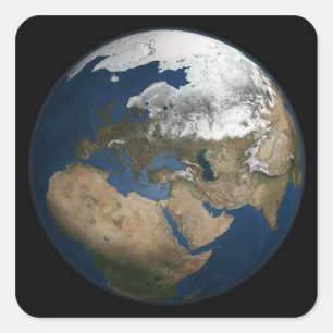 A global view over Europe and Scandinavia Square Sticker