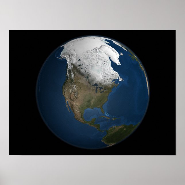 A global view over North America Poster (Front)