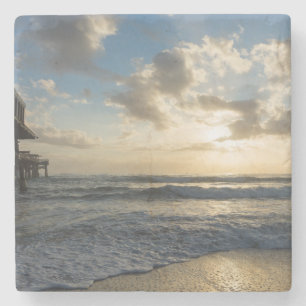 A Glorious Beach Morning Stone Coaster