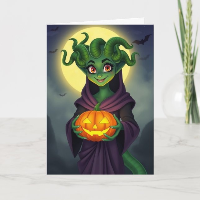 A Glowing Halloween  Holiday Card (Front)