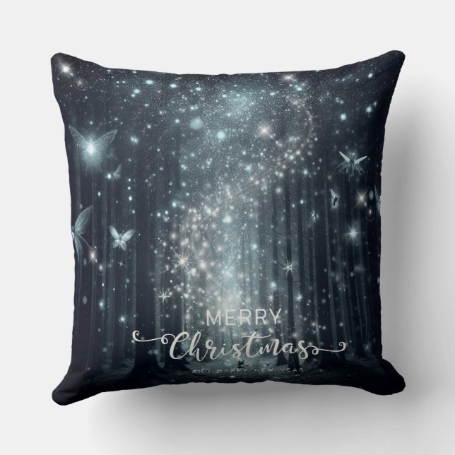 A glowing pillow in a forest that sparkles like a  (Back)