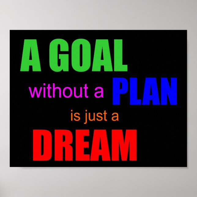 A goal without a plan is just a dream POSTER (Front)