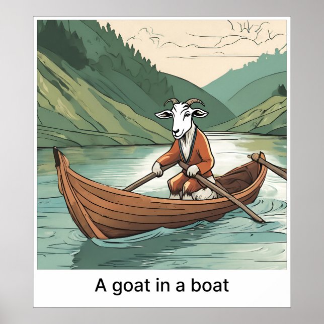 A Goat In A Boat - Print (Front)
