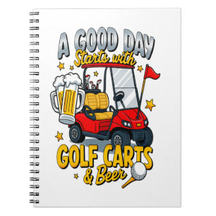 A God Day Starts with Golf Carts Notebook