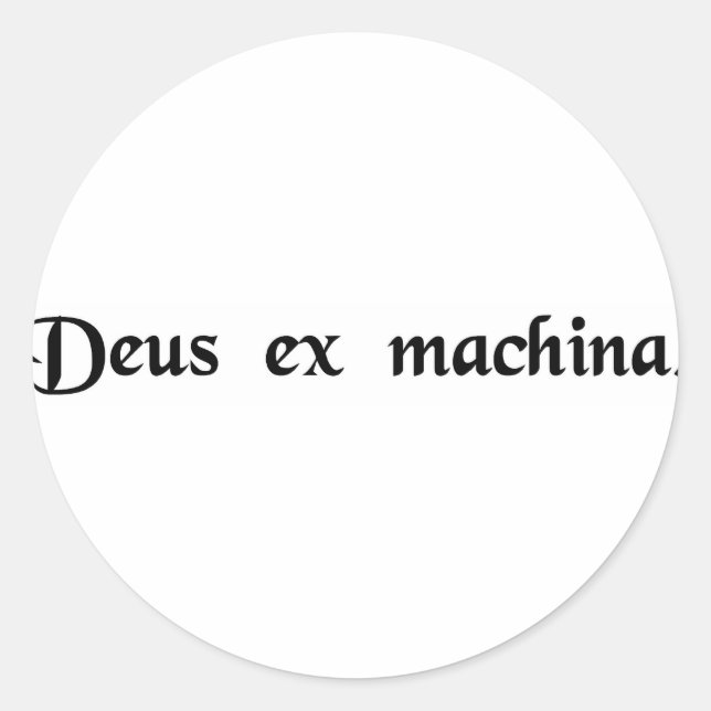 A god from a machine. classic round sticker (Front)