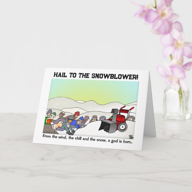 A God Is Born Folded Greeting Card (Orchid)