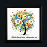 A God-Shaped Life is A Flourishing Tree Gift Box<br><div class="desc">A God-shaped life is a flourishing tree---Proverbs 11:28 (Msg) For Christians. Fully customisable,  image size and background colour at your choice.</div>