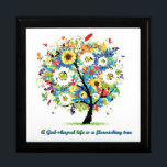 A God-Shaped Life is A Flourishing Tree Gift Box<br><div class="desc">A God-shaped life is a flourishing tree---Proverbs 11:28 (Msg) For Christians. Fully customisable,  image size and background colour at your choice.</div>