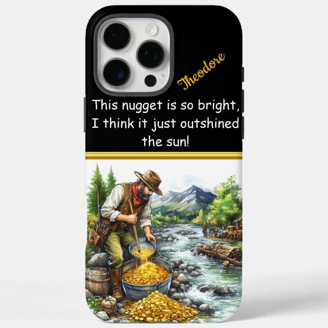 A gold miner treasures the river's bounty at dawn Case-Mate iPhone case (Back)