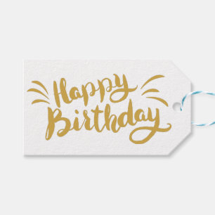 A Golden Birthday Gift Tags