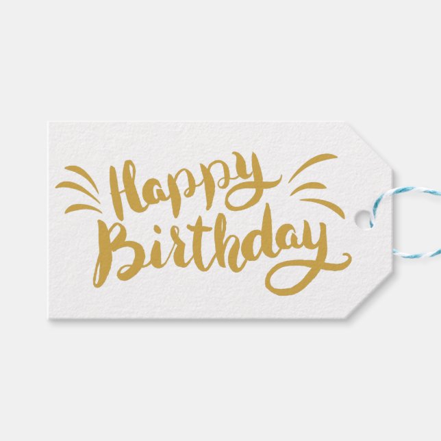 A Golden Birthday   Gift Tags (Front (Horizontal))