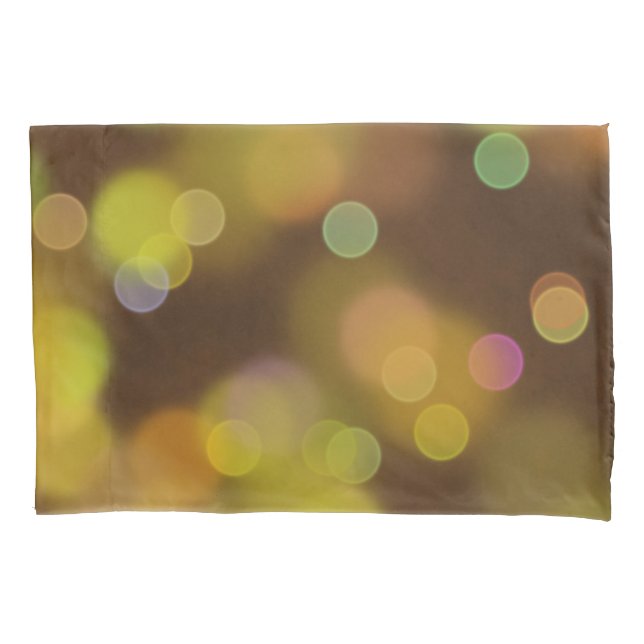 A Golden Christmas Pattern on  Fawn Brown Pillowcase (Front)