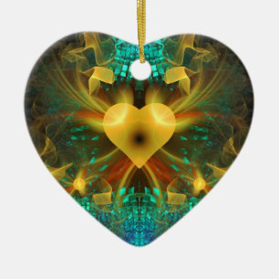 'A Golden Heart Can Change the World' Ceramic Tree Decoration