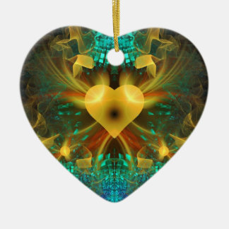 'A Golden Heart Can Change the World' Ceramic Tree Decoration