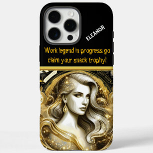 A Golden Portrayal of a Data Scientist at Work iPhone 16 Pro Max Case