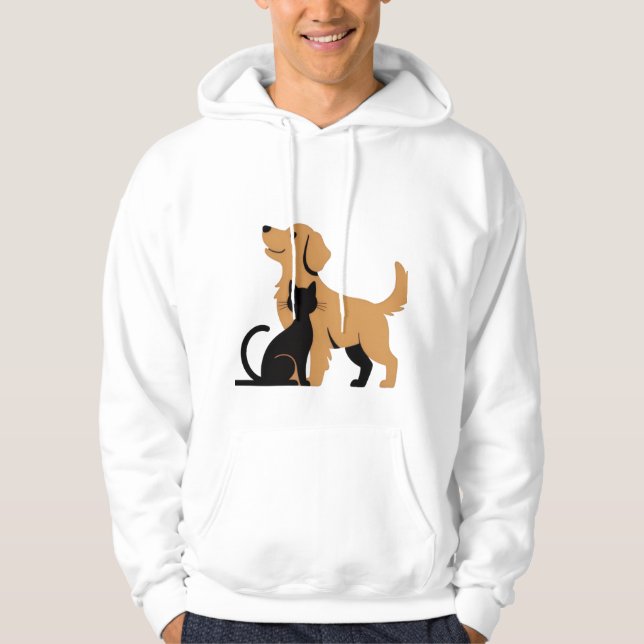 a golden retriever dog, T-Shirt Hoodie (Front)
