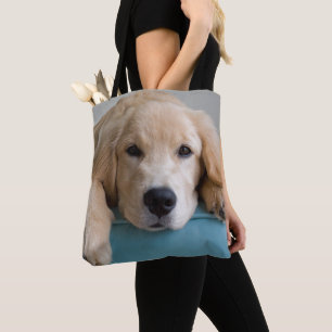 A Golden Retriever Puppy Tote Bag
