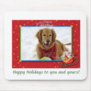 A Golden's Christmas Greeting Mouse Pad