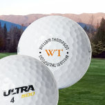 a Golf Ball with Name (circle monogram)<br><div class="desc">Introducing the epitome of simplicity and elegance in the world of golf, our exclusive golf ball is a masterclass in design. Crafted with precision and a keen eye for sophistication, this golf ball showcases a minimalist aesthetic that speaks volumes. At its core, the ball features a timeless circle monogram, a...</div>