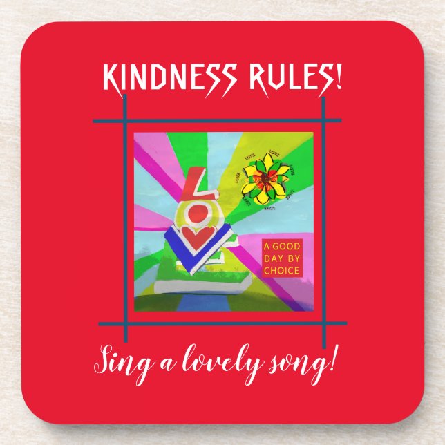 A Good Day By Choice: Love Birthday Gift  Coaster (Front)