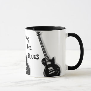 A GOOD DAY FOR THE BLUES Guitar Ceramic Mug
