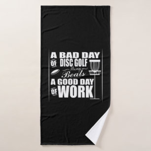 A Good Day Start With Disc Golf Bath Towel