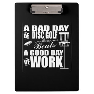 A Good Day Start With Disc Golf Clipboard