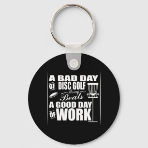 A Good Day Start With Disc Golf Key Ring